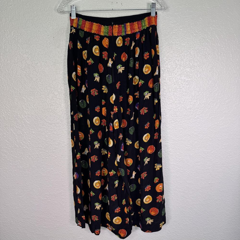 Vintage Platinum By Dorothy Schoelen Set Women 10 Fruit Shirt Wide Leg Pants 90s - Picture 10 of 16